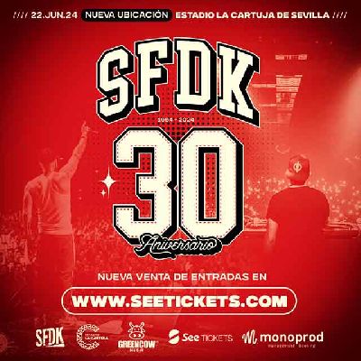 Cartel del concierto SFDK - 30 Aniversario en Sevilla