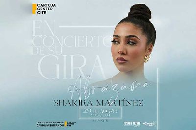 Cartel de Shakira Martínez en el Cartuja Center de Sevilla 2025