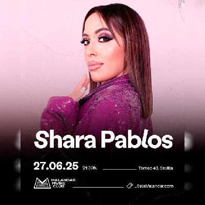 Cartel de los conciertos de Shara Pablos en Malandar Sevilla 2025