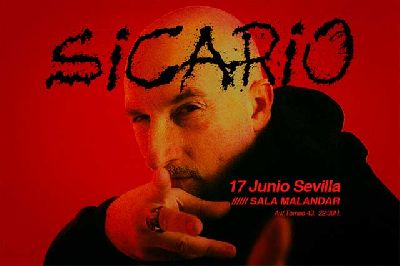 Cartel del concierto de Sicario en Malandar Sevilla 2022