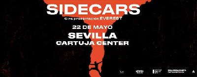 Cartel del concierto de Sidecars en el Cartuja Center de Sevilla 2026