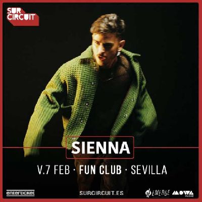 Cartel del concierto de Sienna en FunClub Sevilla 2025