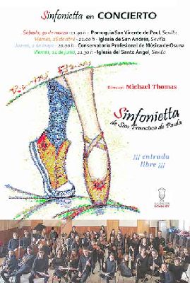Cartel del concierto Danzas Eternas por la Sinfonietta San Francisco de Paula de Sevilla 2019