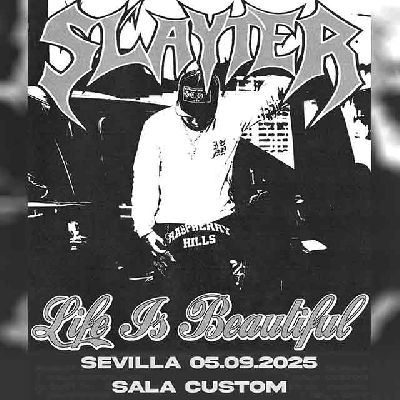Cartel del concierto de Slayter en Custom Sevilla 2025