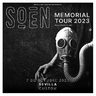 Cartel del concierto de Soen, Molybaron y Terra en Custom Sevilla 2023