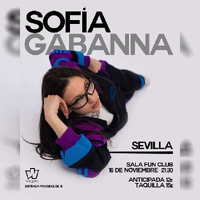 Cartel del concierto de Sofía Gabanna en FunClub Sevilla 2022
