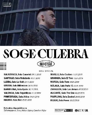 Cartel de la gira 2018 - 2019 de Soge Culebra