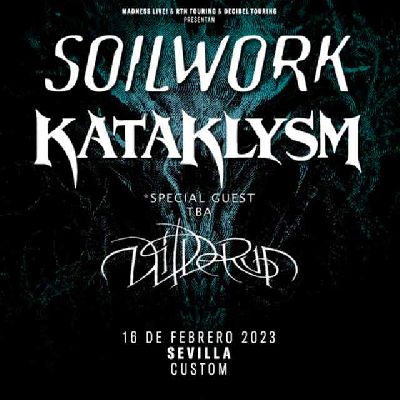 Cartel del concierto de Soilwork, Kataklysm y Wilderun en Custom Sevilla 2023