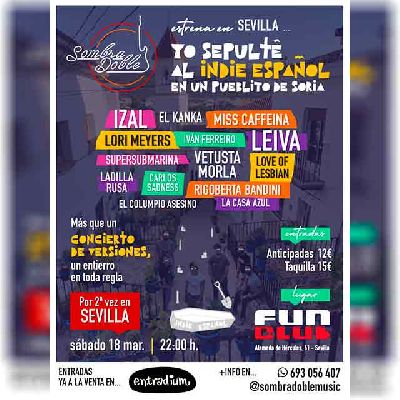 Cartel del concierto de Sombra Doble en FunClub Sevilla 2023