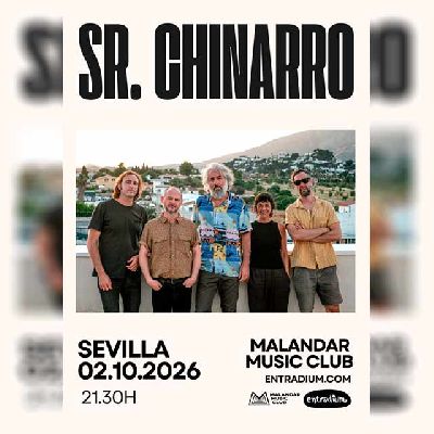 Cartel del concierto de Sr. Chinarro en Malandar Sevilla 2026