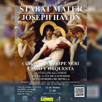 Cartel del concierto Stabat Mater de Haydn en la iglesia de San Alberto de Sevilla 2025