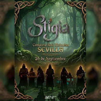 Cartel del concierto de Stigia en Malandar Sevilla 2026
