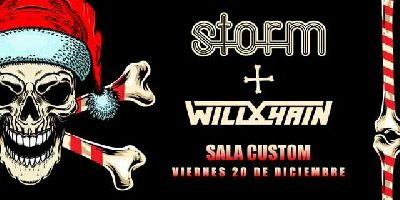 Cartel del concierto de Storm y Wild Chain en Custom Sevilla 2019