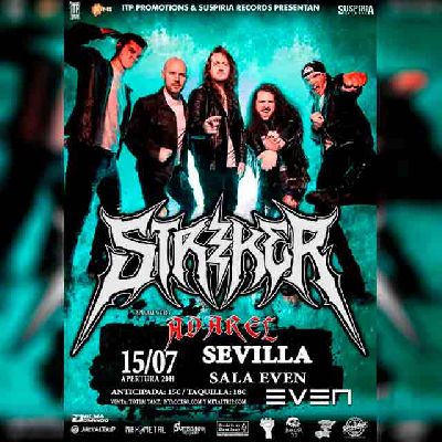 Cartel del concierto de Striker y Adarel en la Sala Even Sevilla 2022