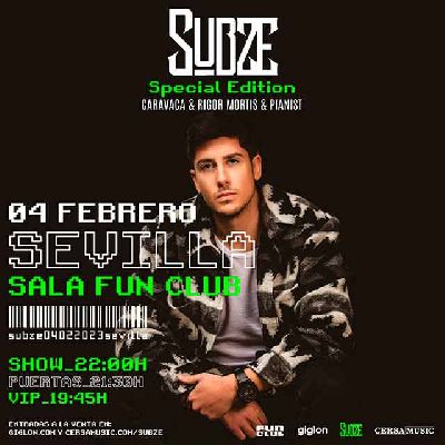 Cartel del concierto de Subze en FunClub Sevilla 2023