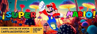 Cartel del espectáculo ¡Super Mario! en el Cartuja Center de Sevilla 2024