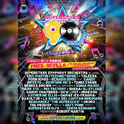 Cartel del concierto SuperStars of the 90's en Sevilla 2026
