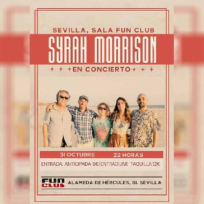 Cartel del concierto de Syrah Morrison en FunClub Sevilla 2023