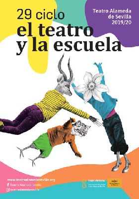 Cartel del ciclo El teatro y la escuela en Sevilla (2019-2020)