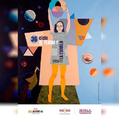 Cartel del ciclo El teatro y la escuela en Sevilla (2026-2027)