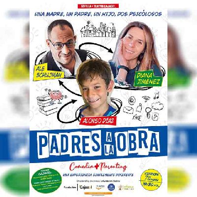 Cartel de la función de Padres a la obra en Cajasol Sevilla 2022