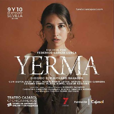 Cartel de las funciones de Yerma en Cajasol Sevilla 2025