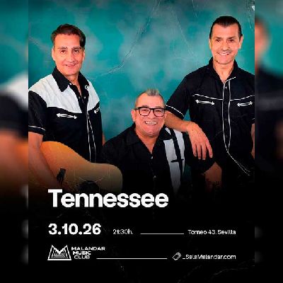 Cartel del concierto de Tennessee en Malandar Sevilla 2026