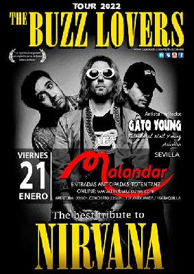Cartel del concierto de The Buzz Lovers en Malandar Sevilla 2022