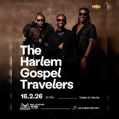 Cartel del concierto de The Harlem Gospel Travelers en Malandar Sevilla 2026