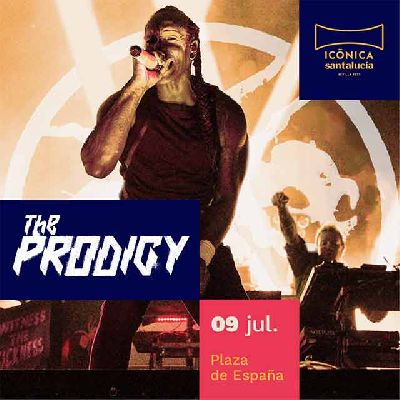 Cartel del concierto de The Prodigy en el festival Icónica Sevilla Fest 2024