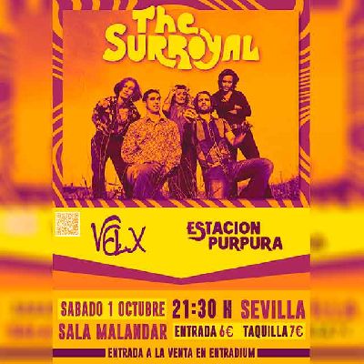 Cartel del concierto de The Surroyal en Malandar Sevilla 2022