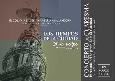 Cartel del concierto Los tiempos de la ciudad en la iglesia del Sagrario de Sevilla 2024
