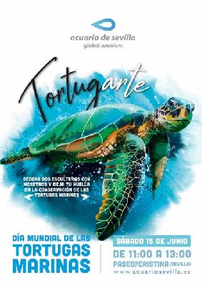 Cartel de la actividad por el Día mundial de las tortugas marinas en Sevilla 2019