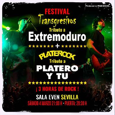 Cartel del concierto de Transgresivos y PlateRock en la Sala Even Sevilla 2023