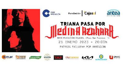 Cartel del concierto Triana pasa por Medina Azahara en Cajasol Sevilla 2023
