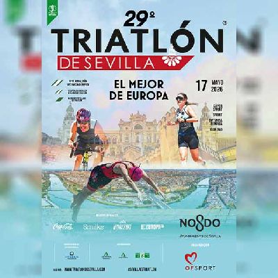 Cartel del XXIX Triatlón de Sevilla 2026