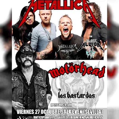 Cartel del concierto tributo a Motorhead y Metallica en la Sala Even Sevilla 2023