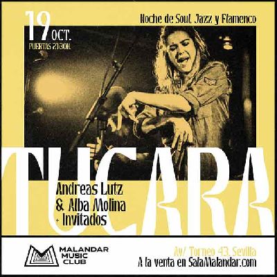 Cartel del concierto de Tucara en Malandar Sevilla 2023