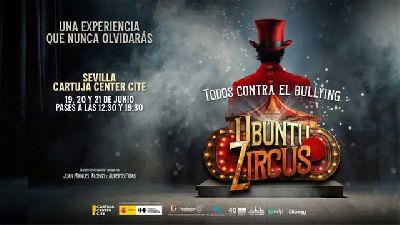 Cartel de Ubuntu Zircus en el Cartuja Center de Sevilla 2026