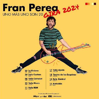 Cartel de la gira 2024 Uno más uno son 20 de Fran Perea