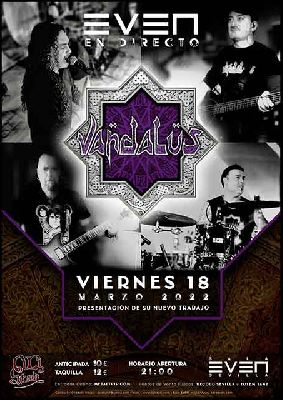 Cartel del concierto de Vándalus en la Sala Even Sevilla 2022