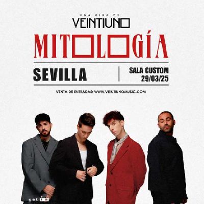 Cartel del concierto Veintiuno en Custom Sevilla 2025