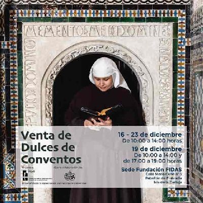 Cartel de la venta de dulces de conventos en FIDAS Sevilla 2024