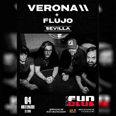 Cartel del concierto de Verona y Flujo en FunClub Sevilla 2022
