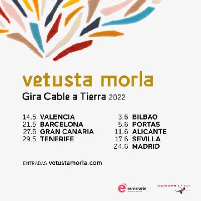 Cartel de la gira Cable a tierra 2022 de Vetusta Morla