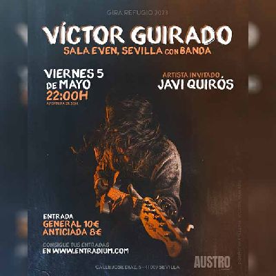 Cartel del concierto de Víctor Guirado y Javi Quirós en la Sala Even Sevilla 2023