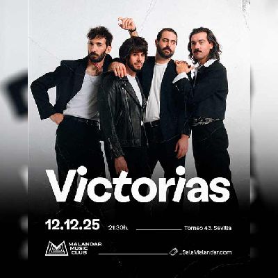 Cartel del concierto de Victorias en Malandar Sevilla 2025