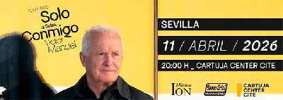 Cartel del concierto de Víctor Manuel en el Cartuja Center de Sevilla 2026