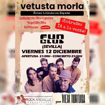 Cartel del concierto de Vieja Tortuga en FunClub Sevilla 2025