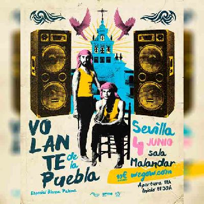 Cartel del concierto de Volante de la Puebla en Malandar Sevilla 2022
